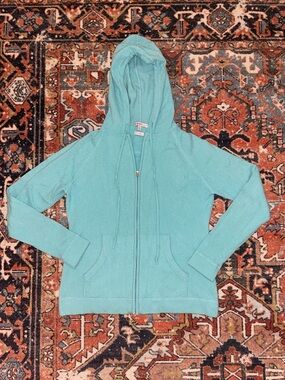Peter Millar Cashmere Hooded Zip Up Sweater | Women’s Size M